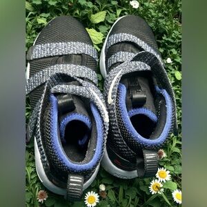 Nike Black and Blue Kids Sneakers